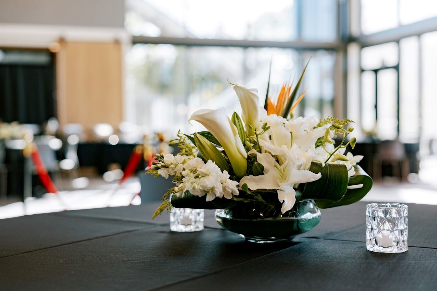 Floral Arrangement on Table in the Multipurpose Room